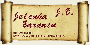 Jelenka Baranin vizit kartica